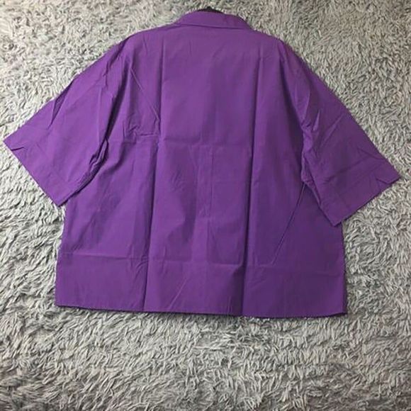 American Sweetheart Women’s Chambray Button Up 3/4 Sleeve Top Shirt Size 3X NWOT - Picture 2 of 3